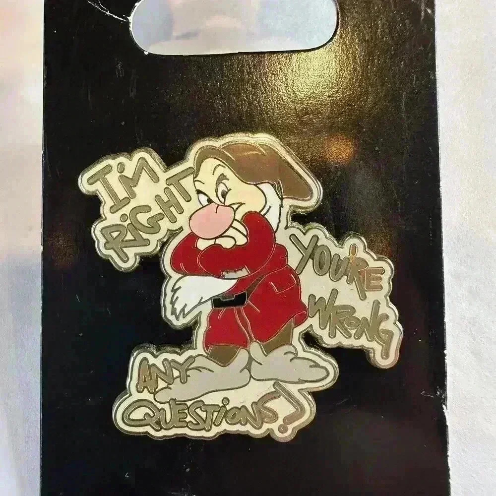 Disney Parks "I'm Right, You're Wrong, Any Questions?" Grumpy Seven Dwarfs NEW